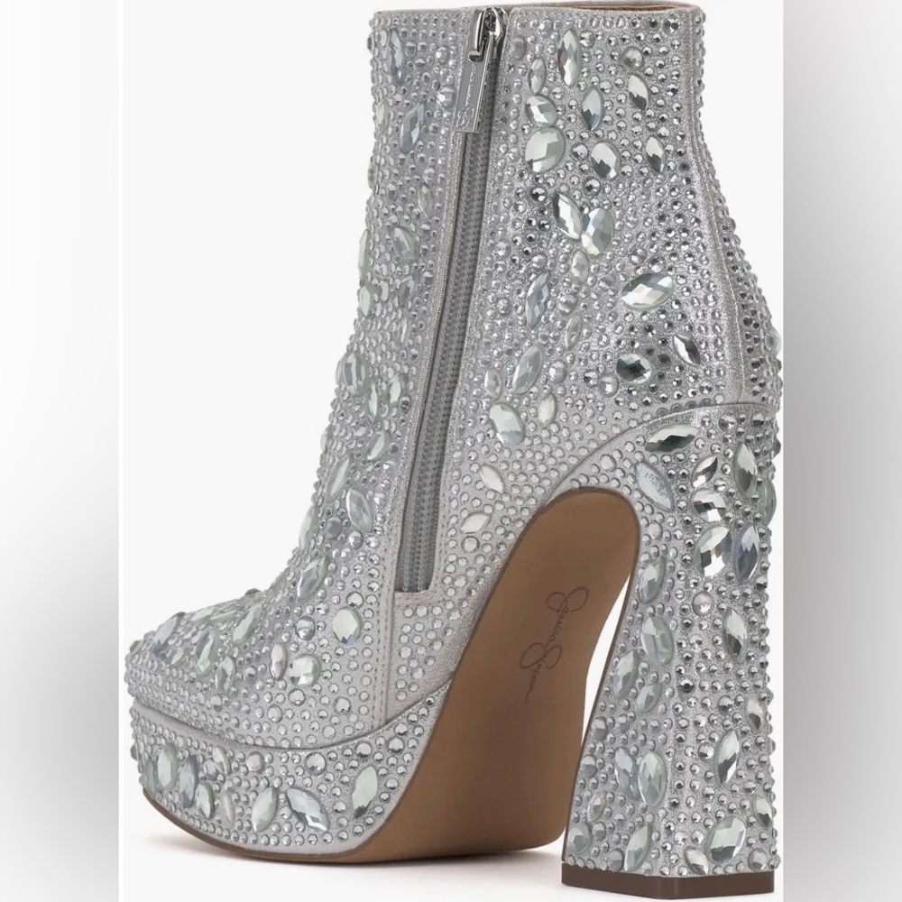 NWT Glam Jessica Simpson Shimmer Dolly Platform Booties.New in Box.Size 10 - Picture 5 of 8